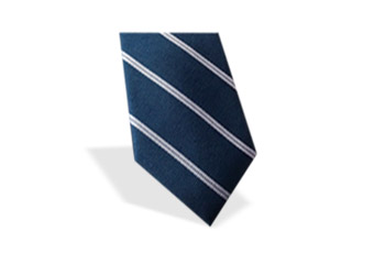 Blau weiß gestreifte Krawatte